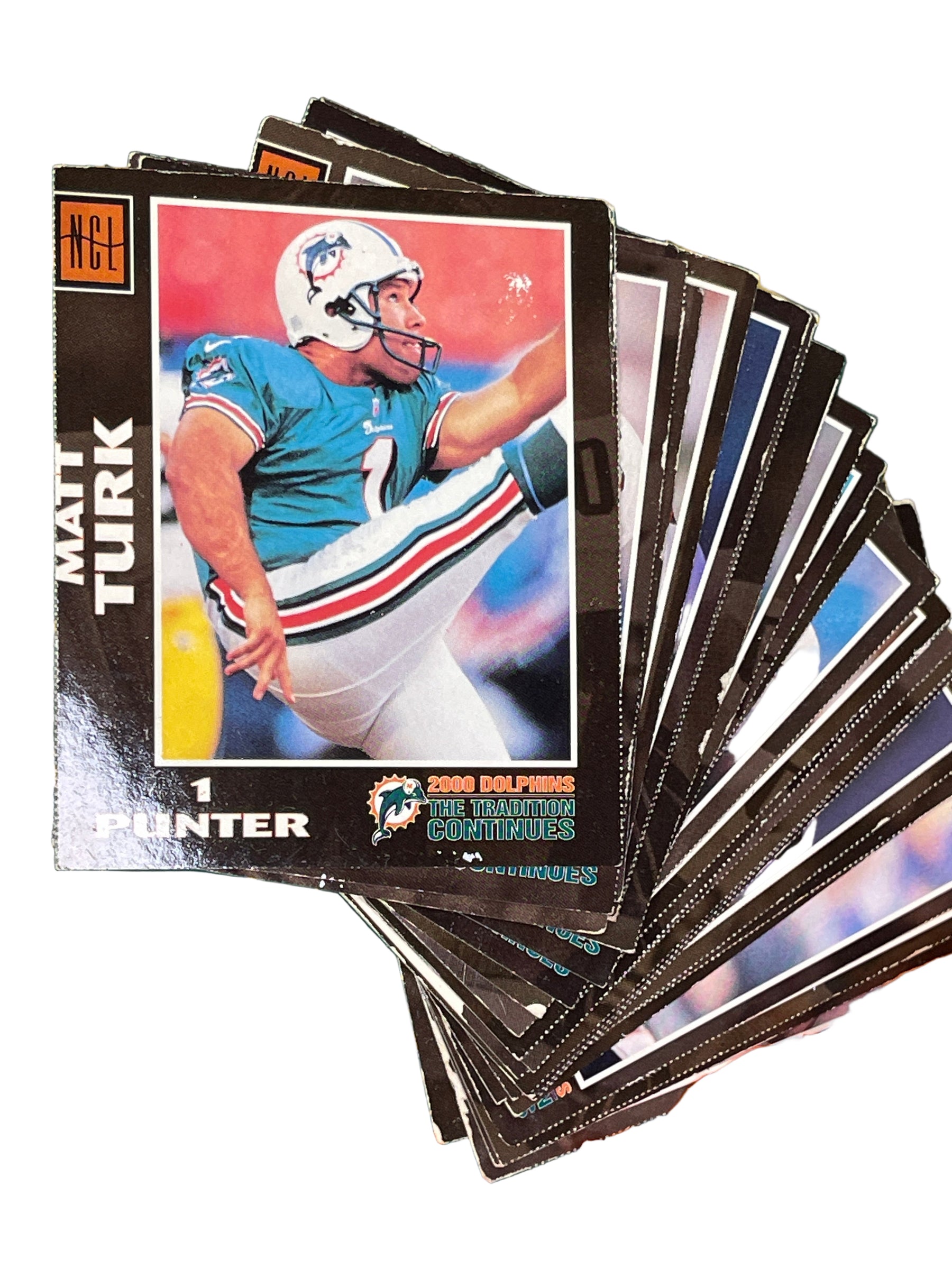 NFL Miami Dolphins Lot of Vintage Cards Keychains Figures Preowned