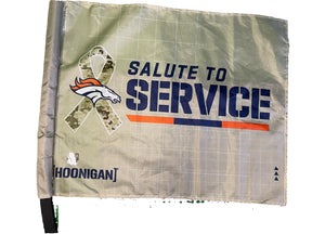 NFL Denver Broncos Salute to Service Flag w/Foam Stick New
