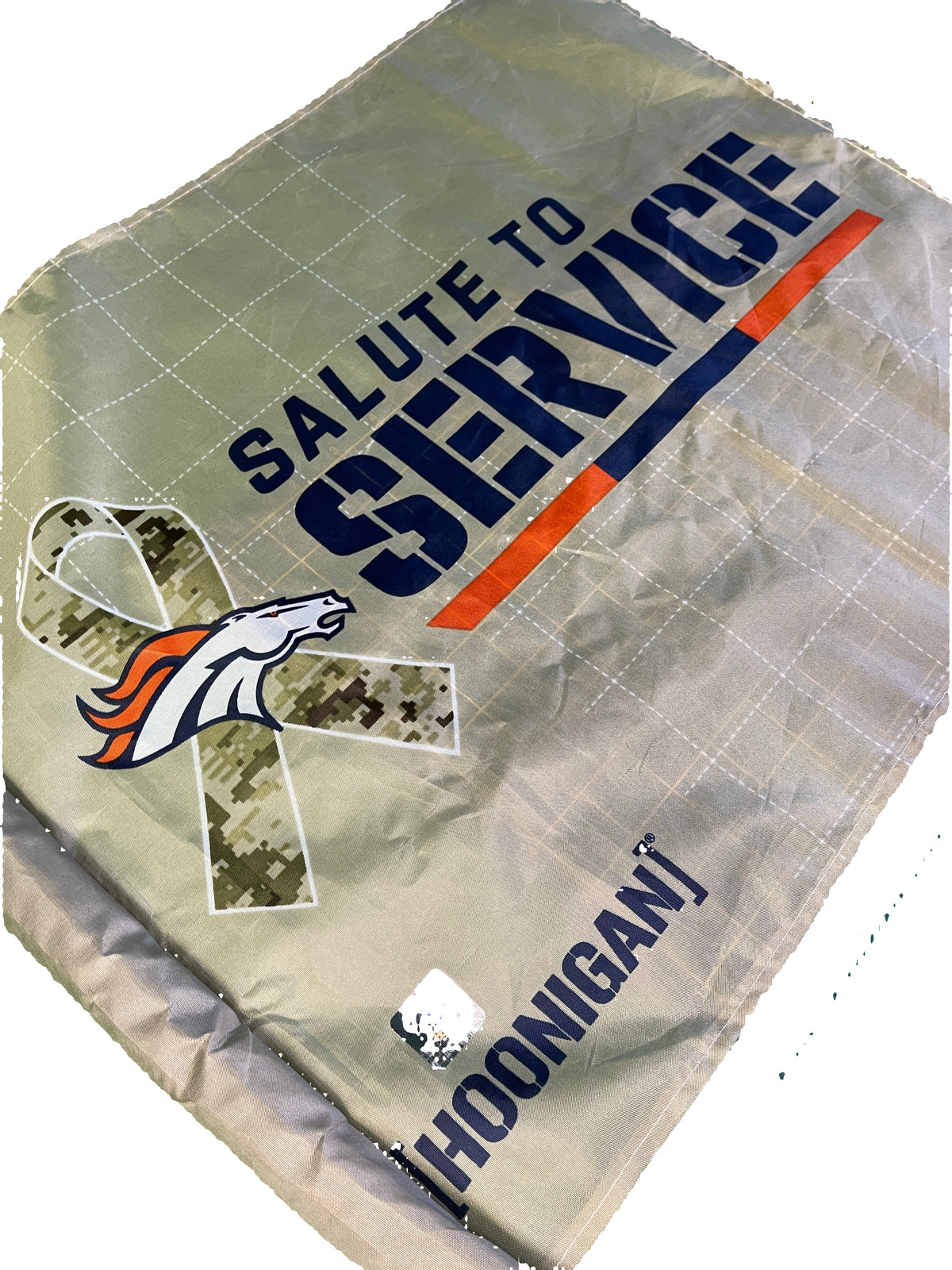 NFL Denver Broncos Salute to Service Flag w/Foam Stick New