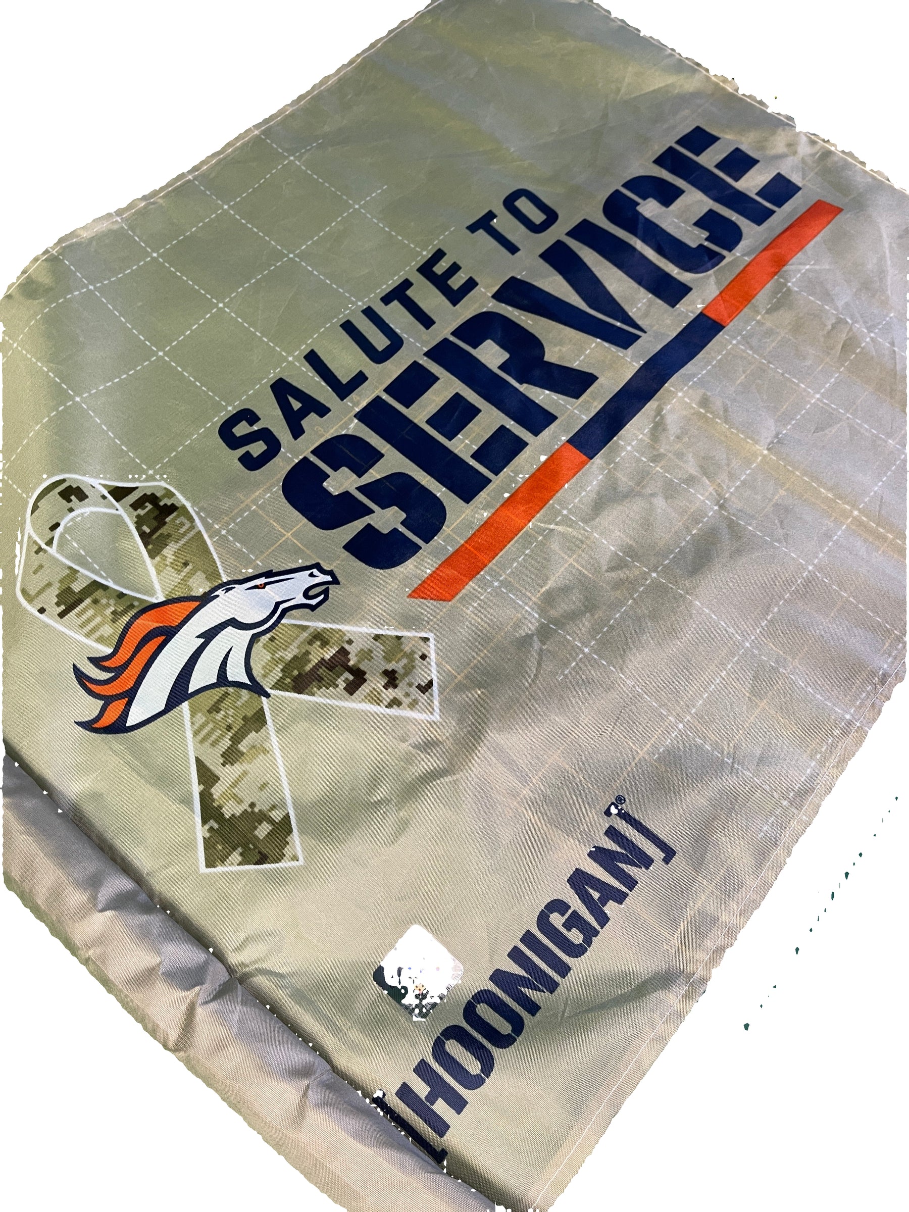 NFL Denver Broncos Salute to Service Flag w/Foam Stick New