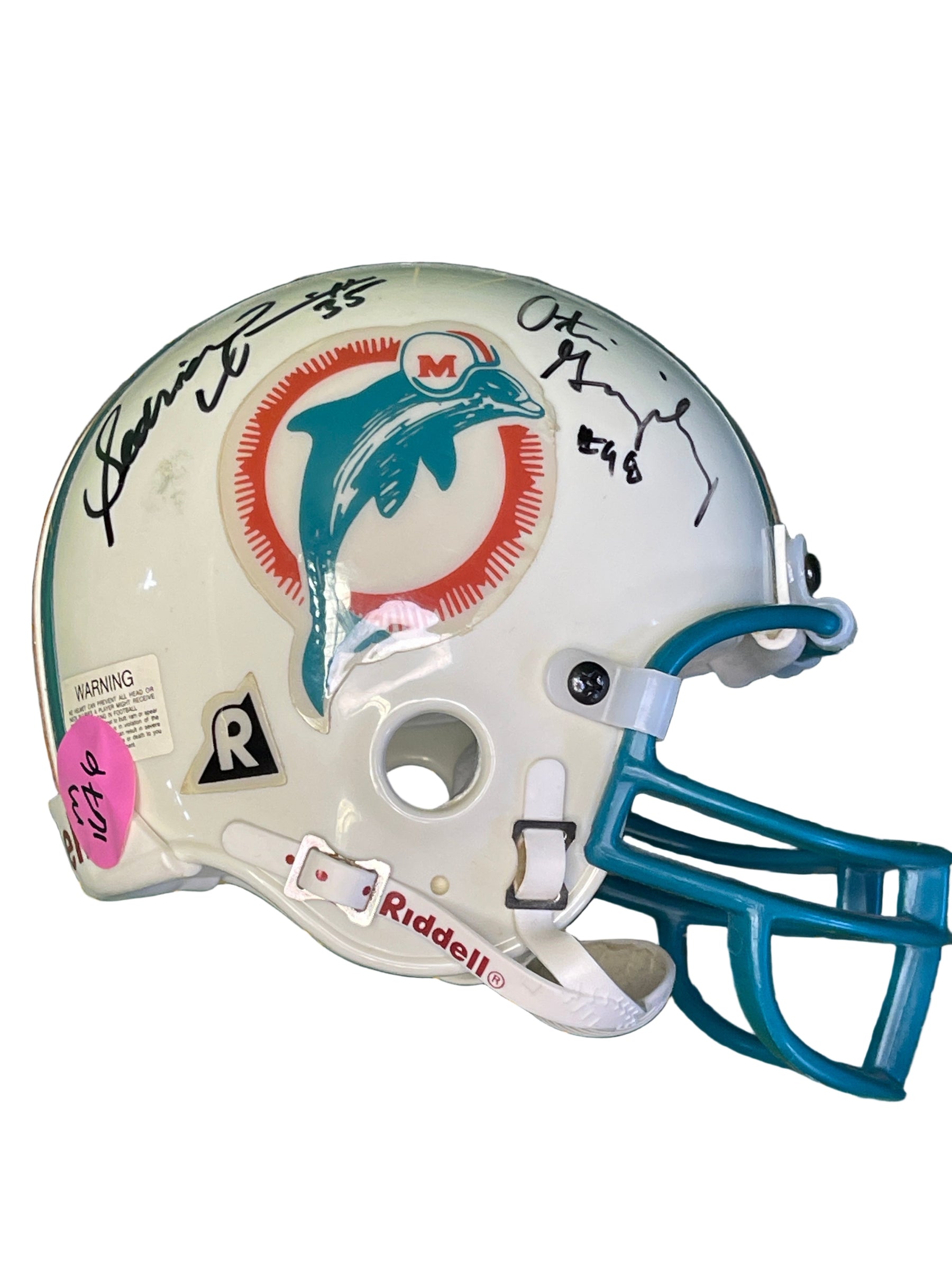 NFL Miami Dolphins Riddell Mini Helmet SIGNED AUTOGRAPHED