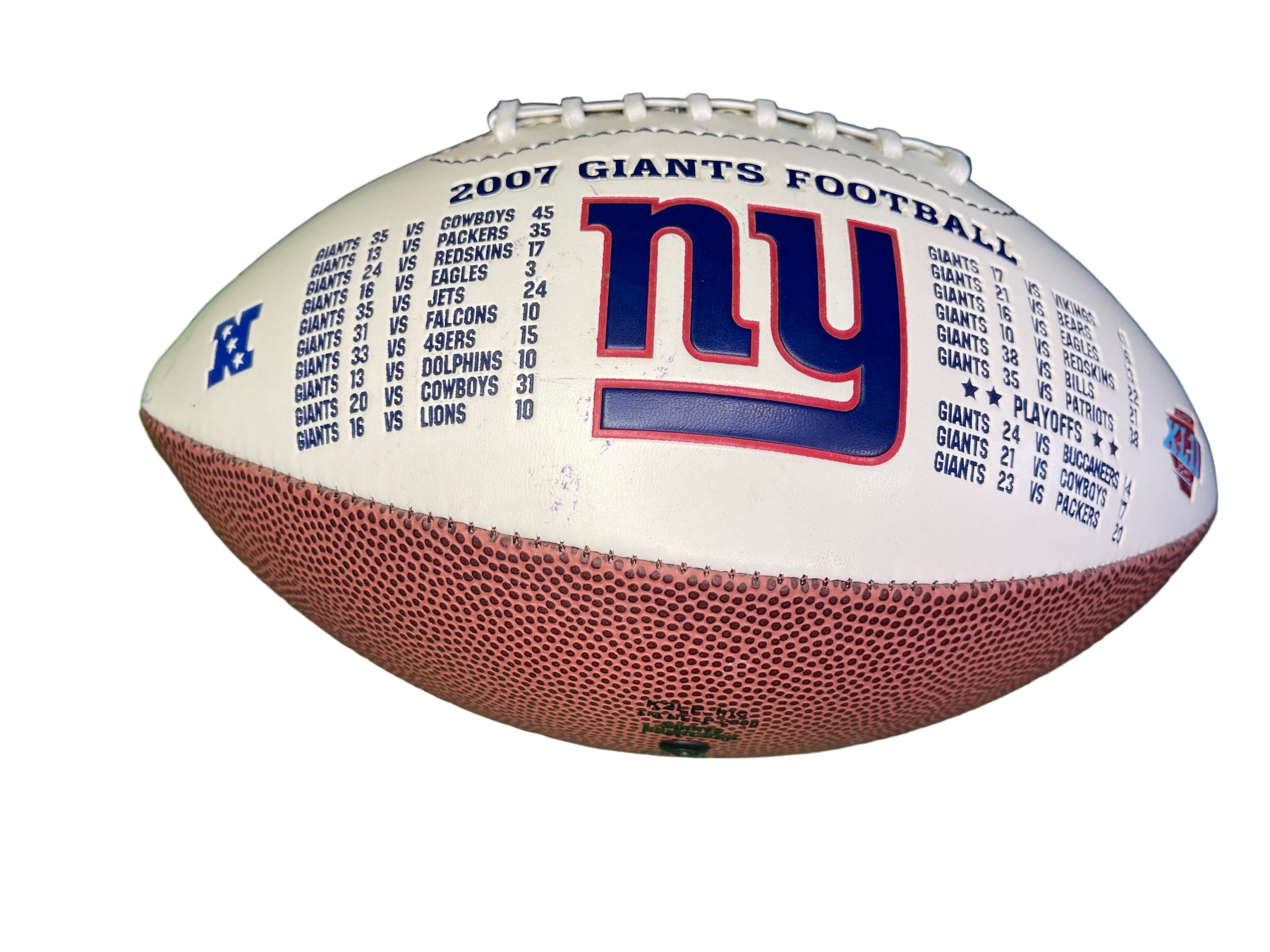 NFL New York Giants Super Bowl XLII Champions Commemorative Football