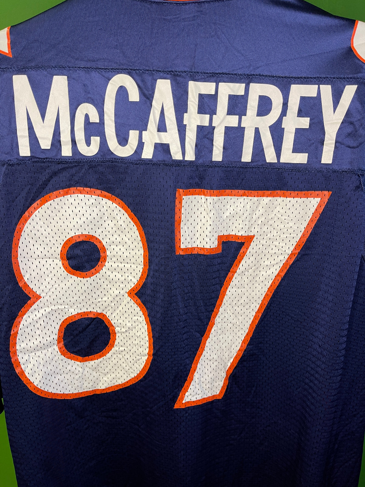 NFL Denver Broncos Ed McCaffrey #87 Vintage Blue and Orange Jersey Adult Large