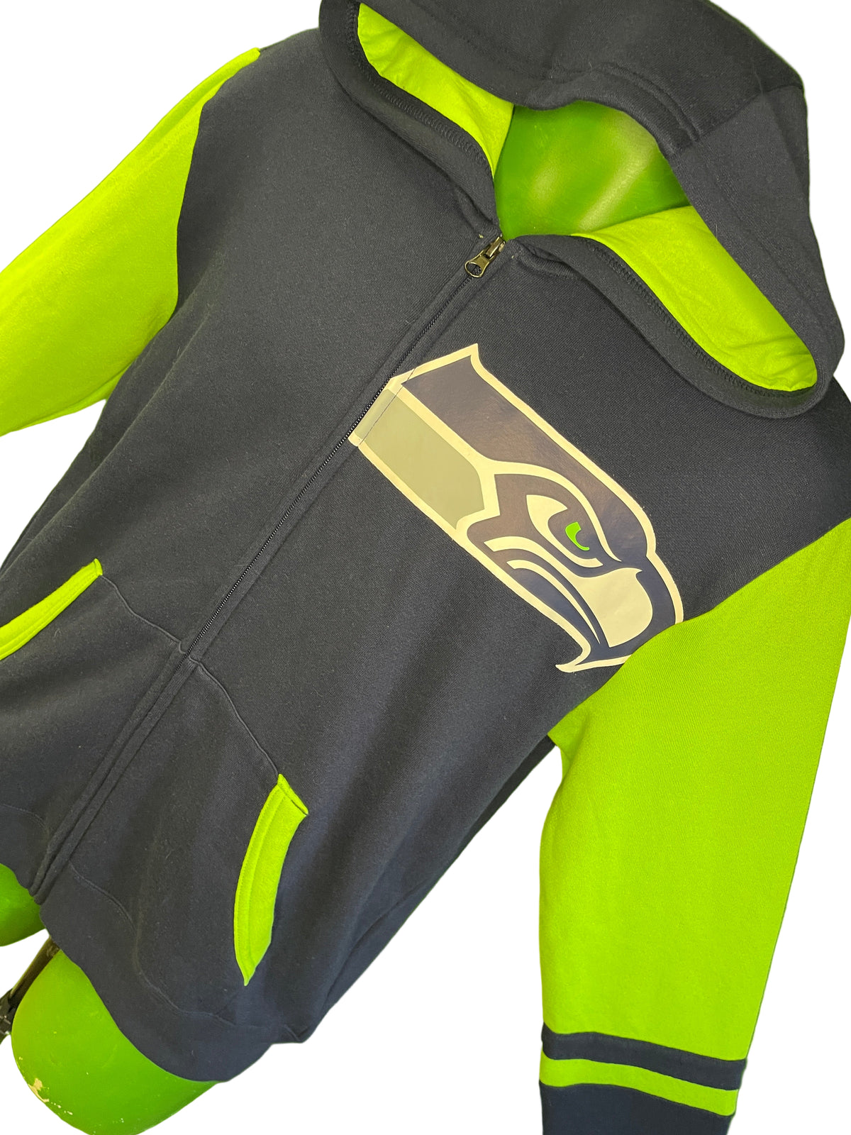 NFL Seattle Seahawks Blue and Green Full Zip Hoodie Youth X-Large 18-20 NWT