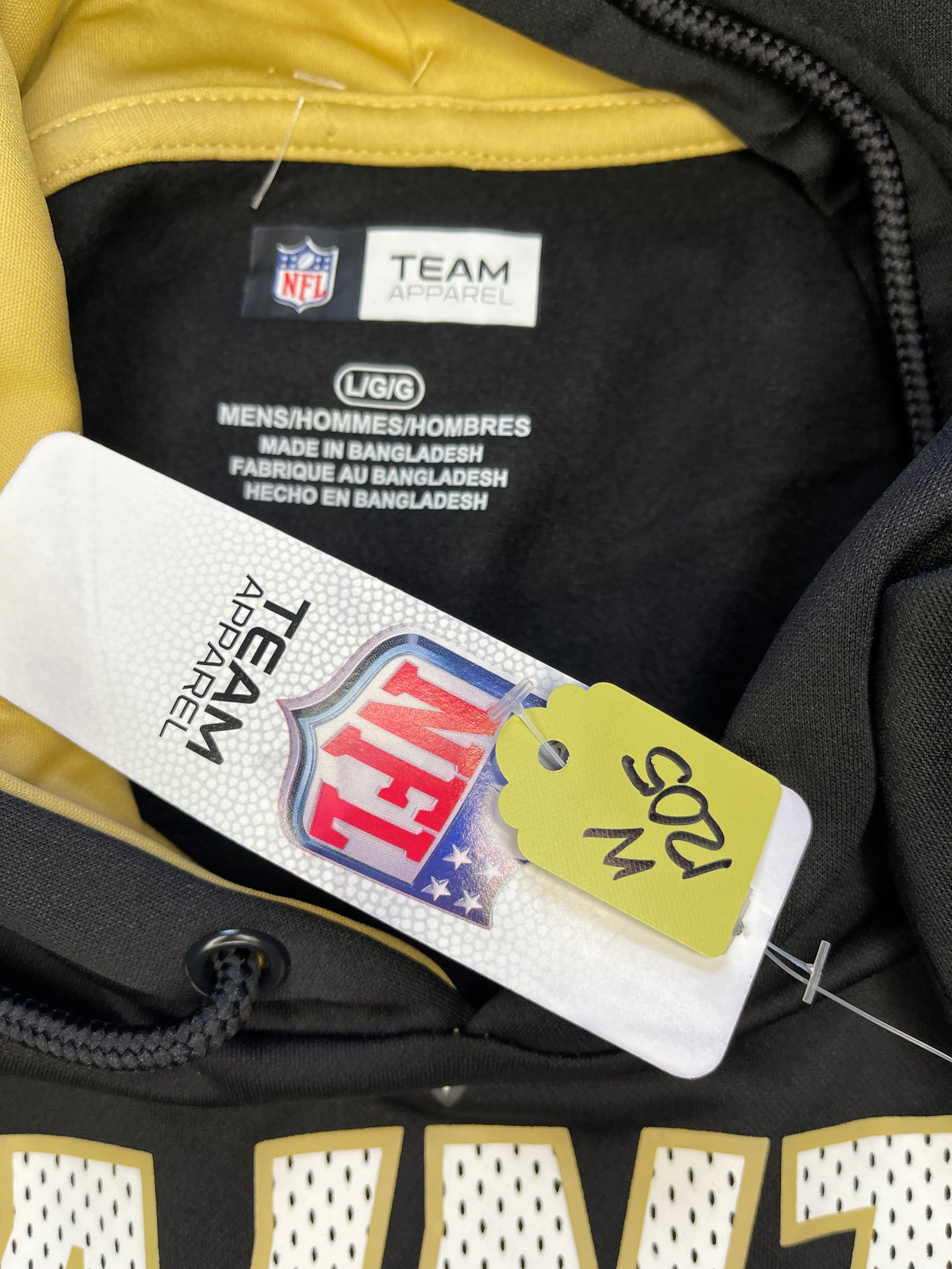 NFL New Orleans Saints Pullover Hoodie Men's Large Great Gift NWT