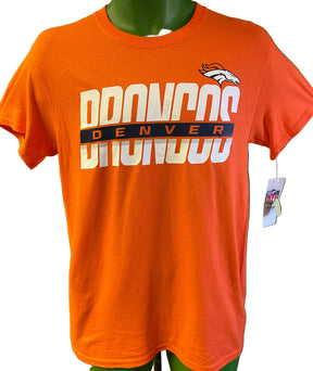 NFL Denver Broncos 100% Cotton Orange T-Shirt Men's Small NWT