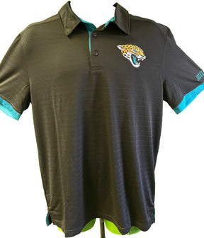 NFL Jacksonville Jaguars Black Polo Golf Shirt Men's Large NWT