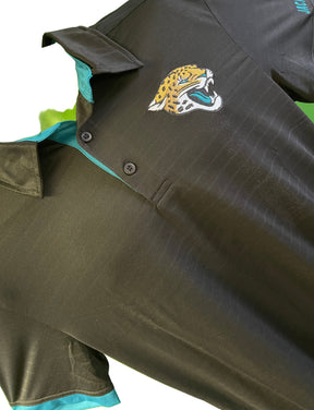 NFL Jacksonville Jaguars Black Polo Golf Shirt Men's Large NWT