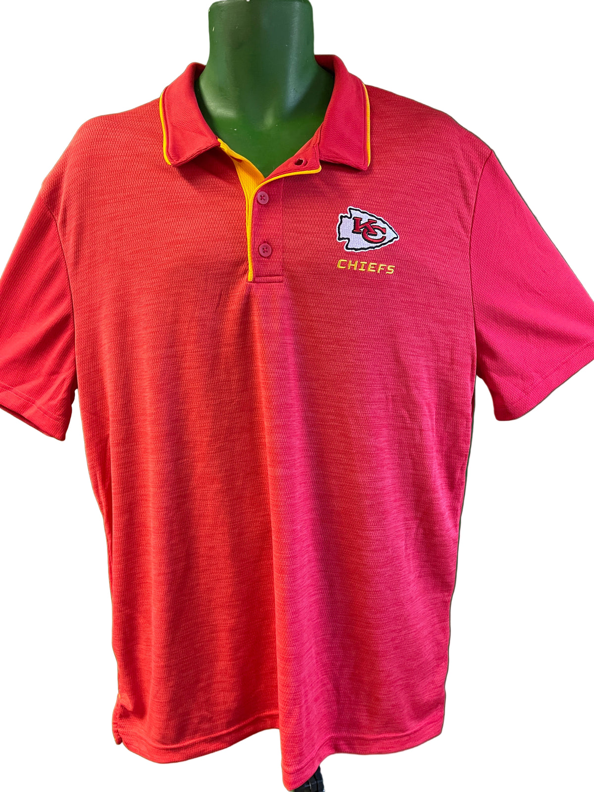 NFL Kansas City Chiefs Red Polo Golf Shirt Men's X-Large NWT