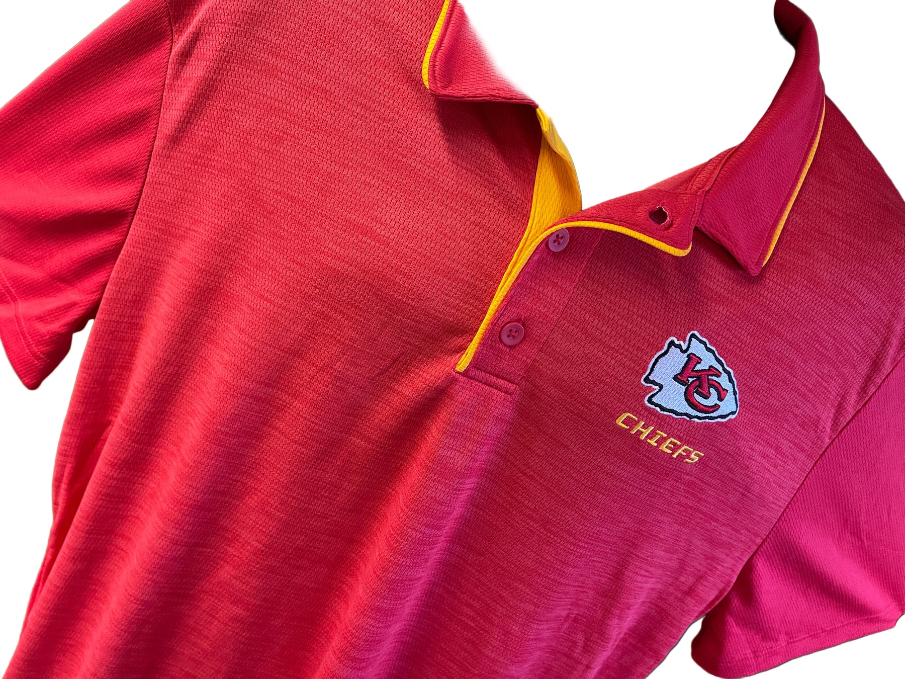 NFL Kansas City Chiefs Red Polo Golf Shirt Men's X-Large NWT