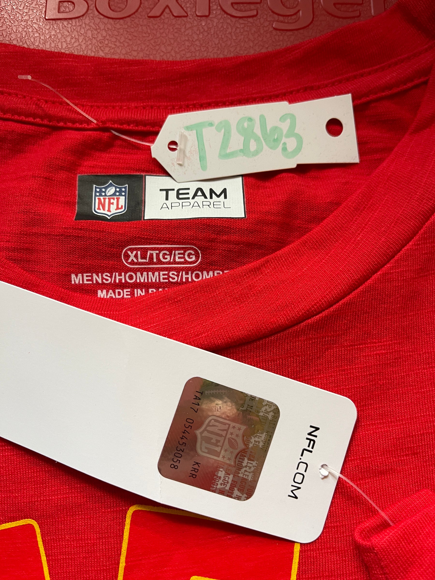 NFL Kansas City Chiefs Heathered T-Shirt Men's X-Large NWT