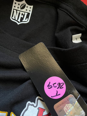 NFL Kansas City Chiefs Black L/S T-Shirt 100% Cotton Men's Large NWT