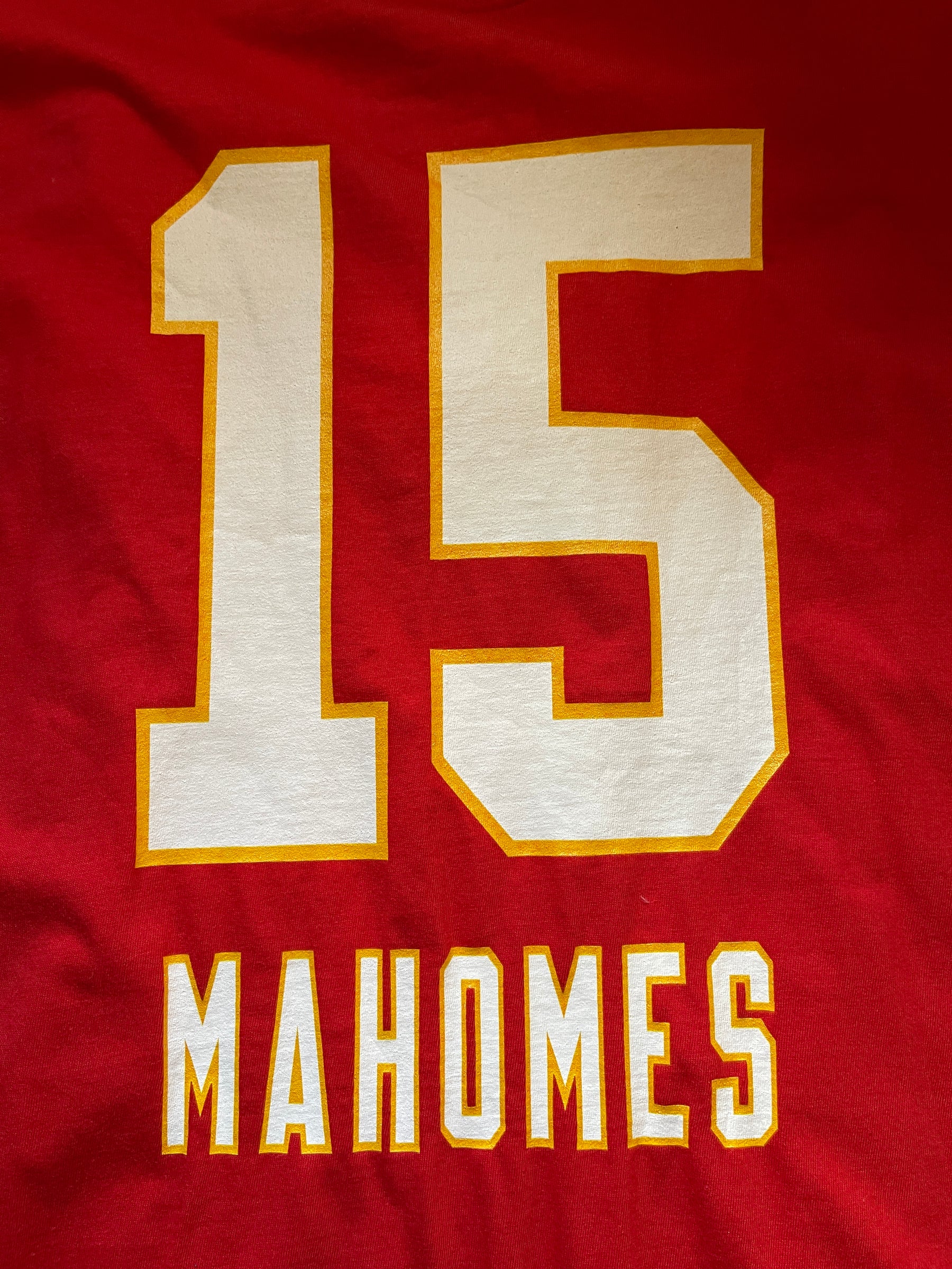 NFL Kansas City Chiefs Patrick Mahomes #15 Red L/S T-Shirt Men's Large NWT