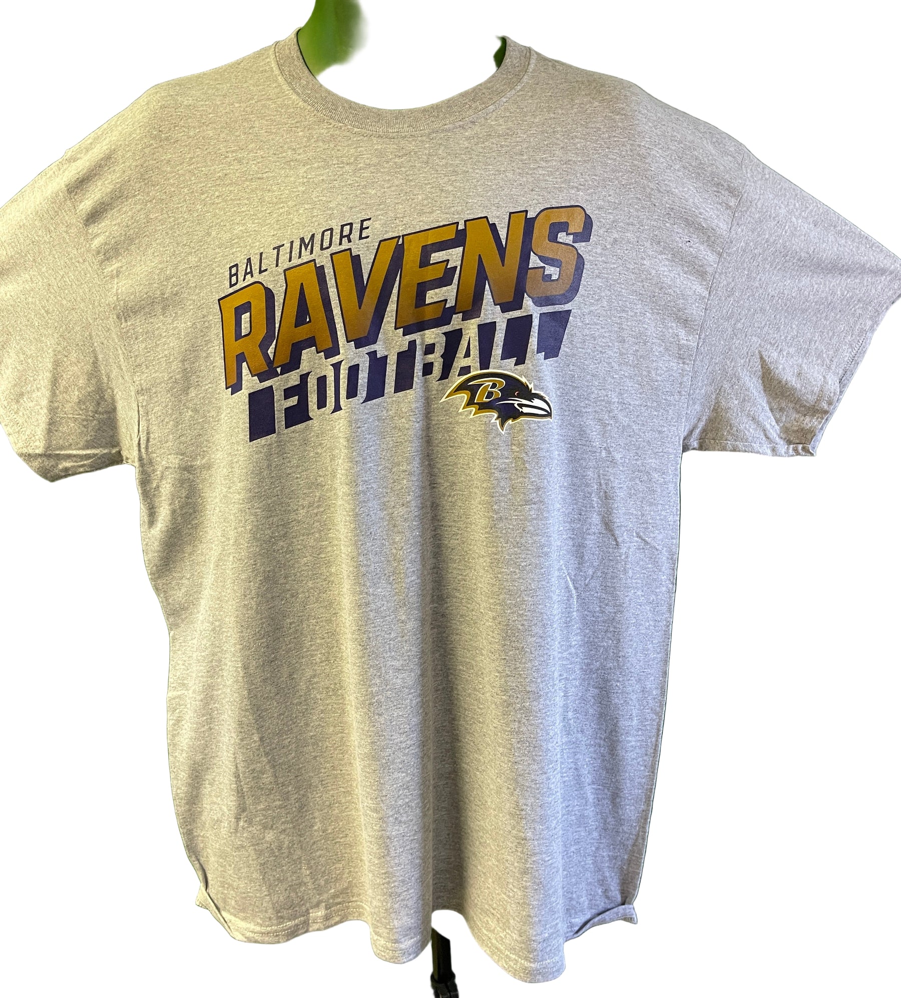 NFL Baltimore Ravens 100% Cotton Grey T-Shirt Men's X-Large NWT