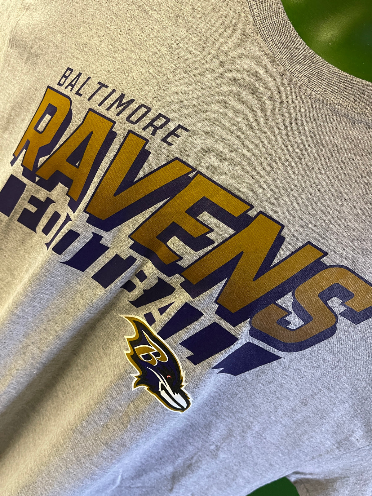 NFL Baltimore Ravens 100% Cotton Grey T-Shirt Men's X-Large NWT
