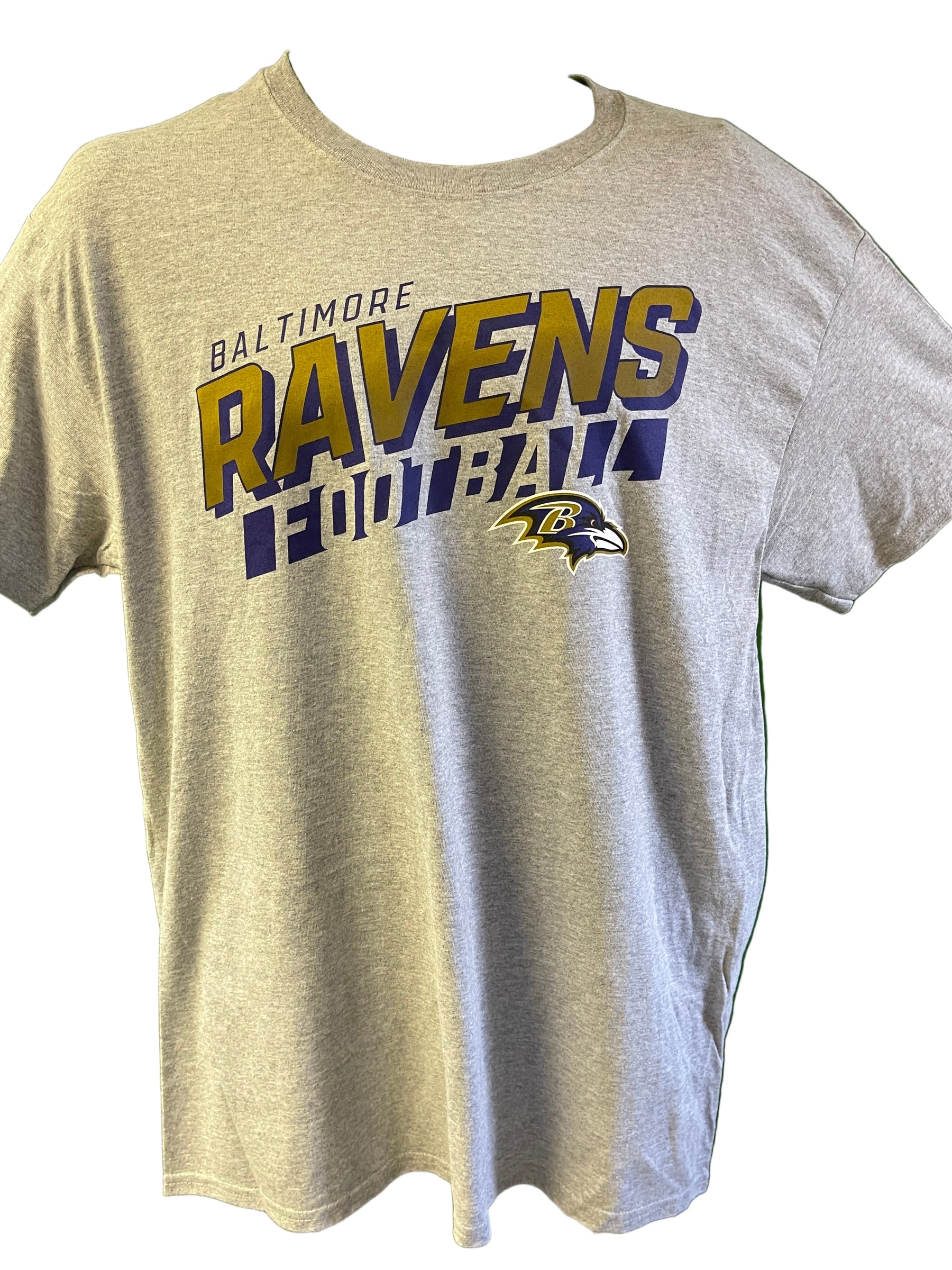 NFL Baltimore Ravens Grey Short Sleeve T-Shirt Men's Large NWT