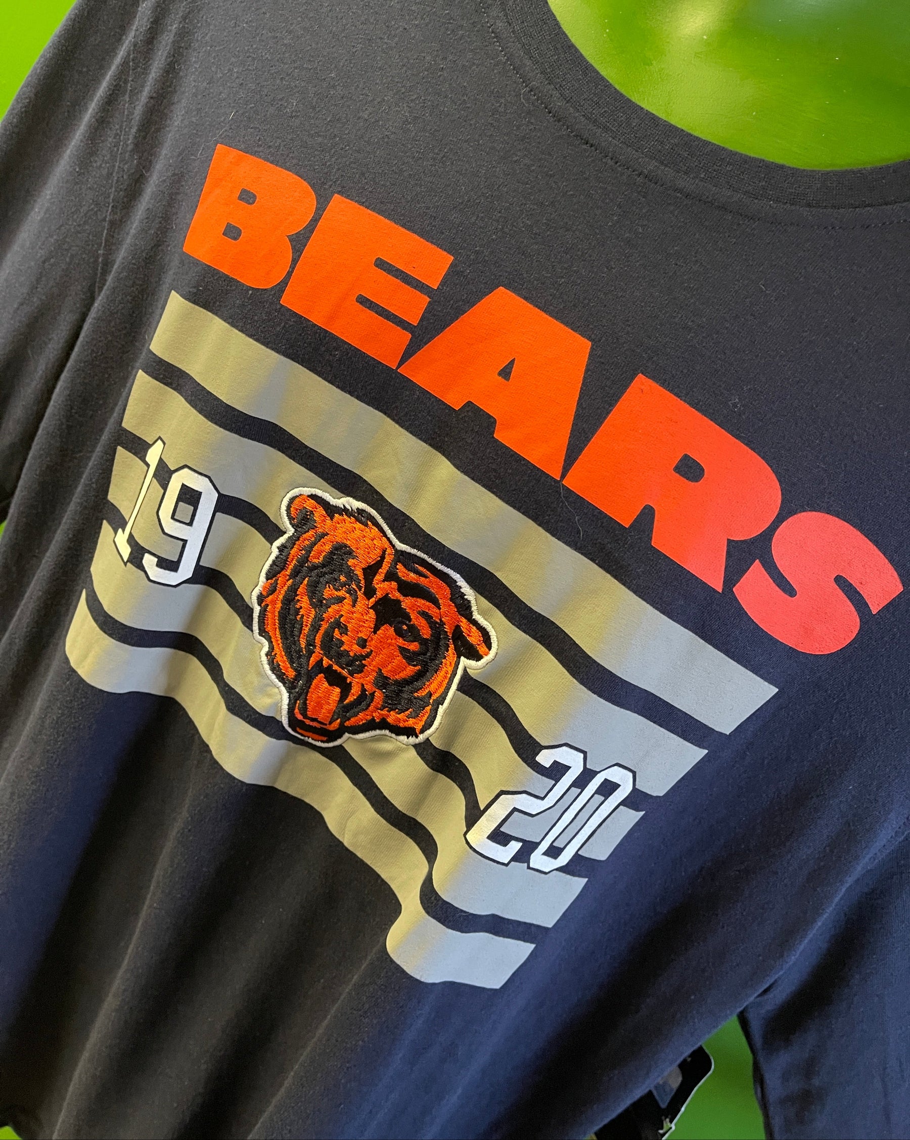 NFL Chicago Bears 100% Cotton L/S T-Shirt 1920 Big Patch Men's X-Large NWT