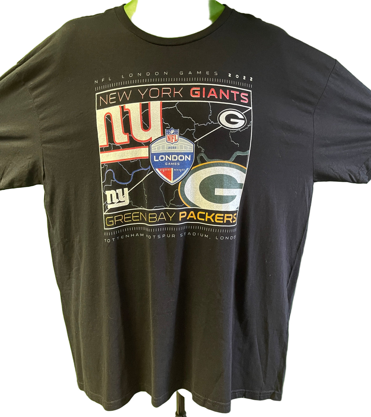 NFL Green Bay Packers New York Giants London Game T-Shirt Men's 2X-Large NWT