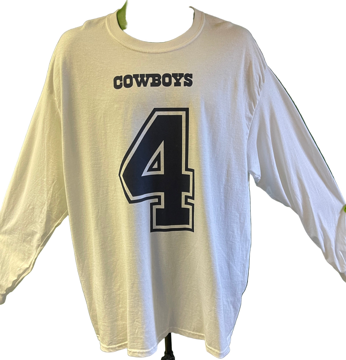 NFL Dallas Cowboys Dak Prescott #4 L/S T-Shirt 100% Cotton Men's X-Large NWT