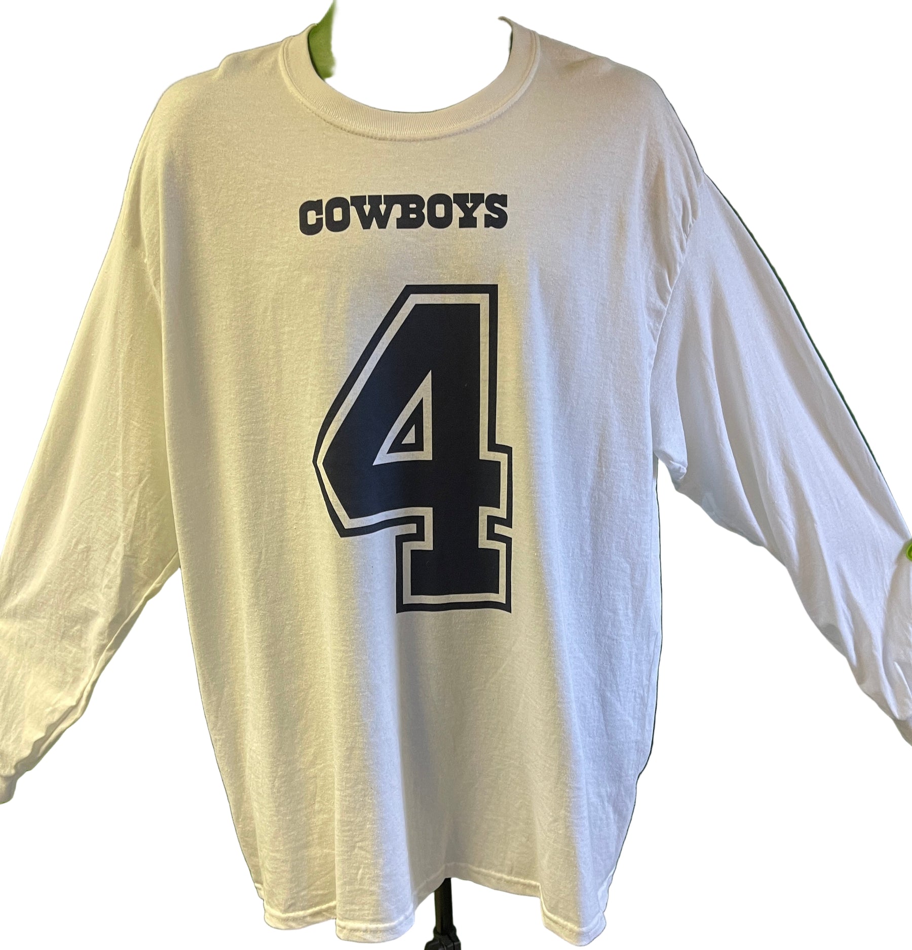 NFL Dallas Cowboys Dak Prescott #4 L/S T-Shirt 100% Cotton Men's X-Large NWT
