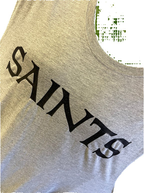 NFL New Orleans Saints Heathered Grey Tank Top/Vest Workout Men's 2X-Large NWT