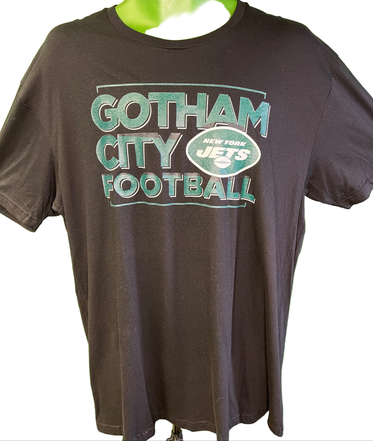 NFL New York Jets Black 100% Cotton Gotham City T-Shirt Men's X-Large NWT
