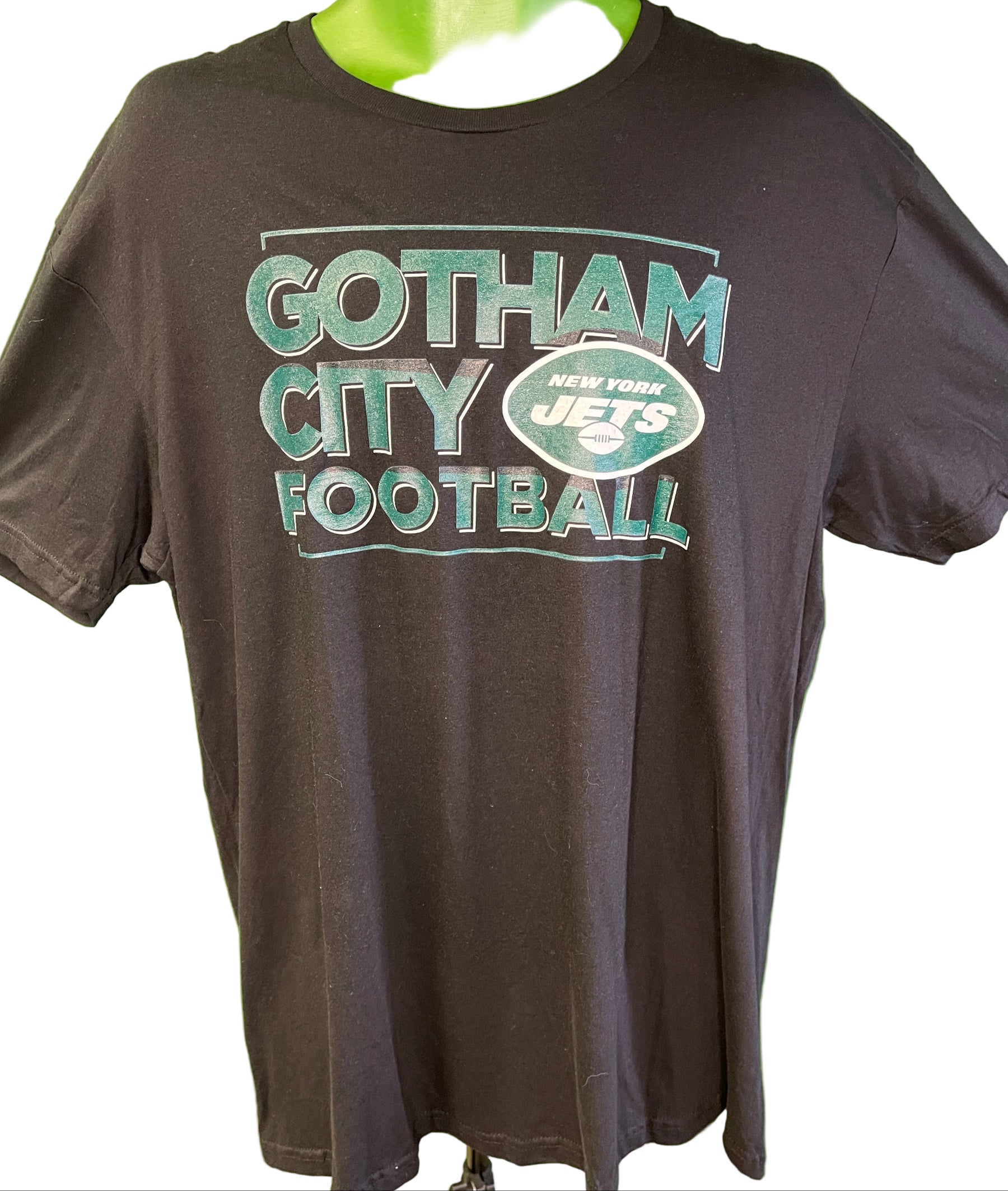NFL New York Jets Black 100% Cotton Gotham City T-Shirt Men's X-Large NWT