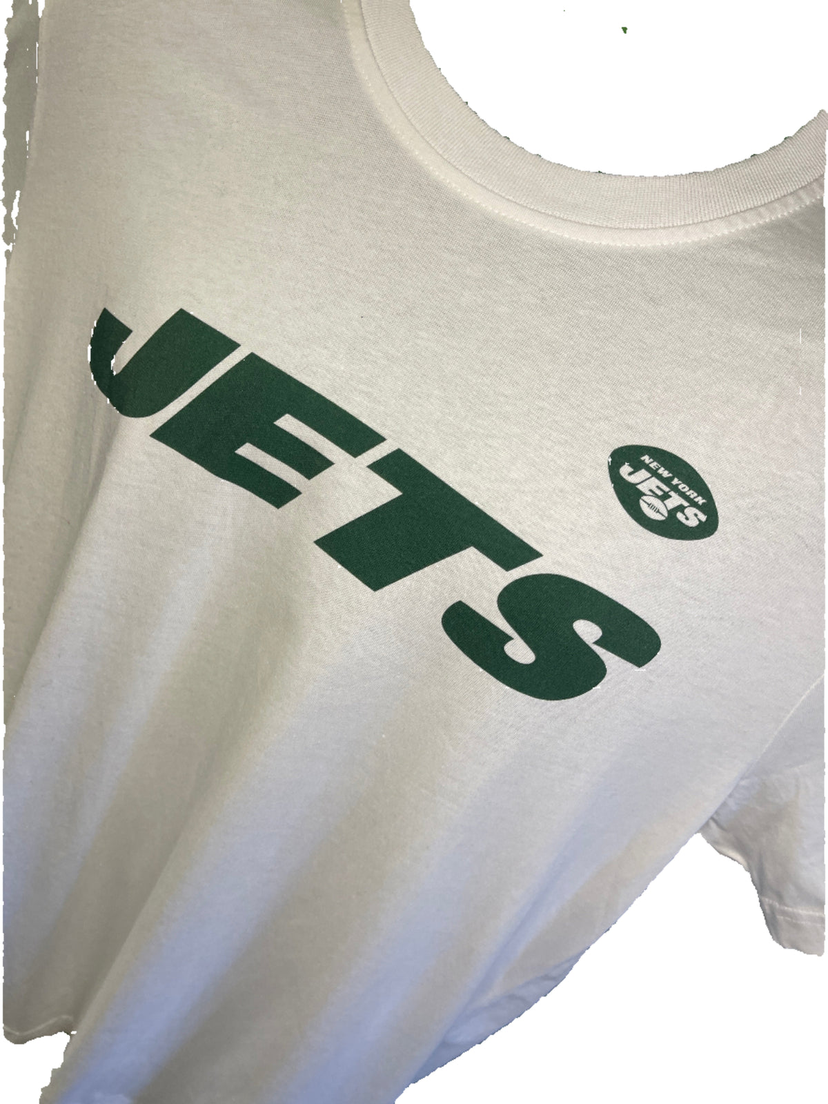 NFL New York Jets White 100% Cotton T-Shirt Men's Large NWT