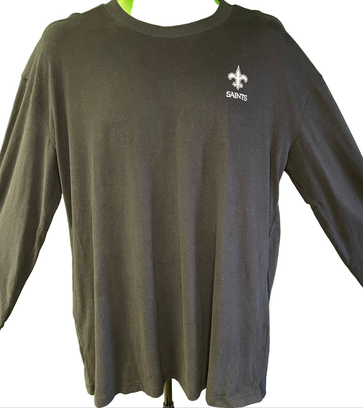NFL New Orleans Saints Stitched Back L/S 100% Cotton T-Shirt Men's X-Large NWT