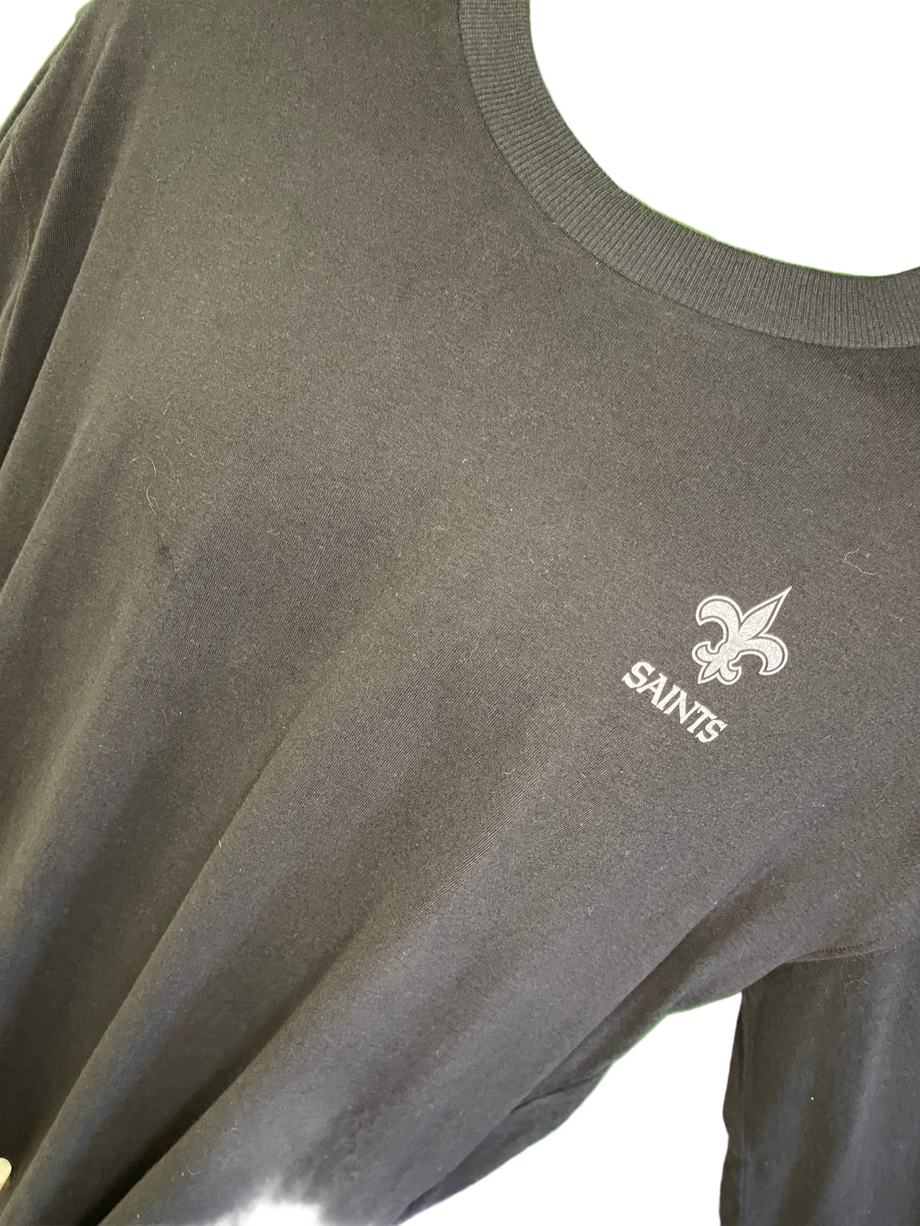 NFL New Orleans Saints Stitched Back L/S 100% Cotton T-Shirt Men's X-Large NWT