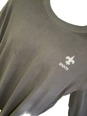 NFL New Orleans Saints Stitched Back L/S 100% Cotton T-Shirt Men's X-Large NWT