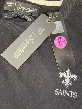 NFL New Orleans Saints Stitched Back L/S 100% Cotton T-Shirt Men's X-Large NWT