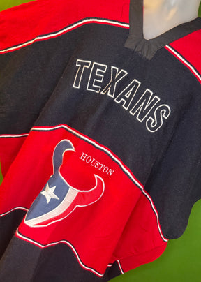NFL Houston Texans Red and Black Poncho Adults OSFM