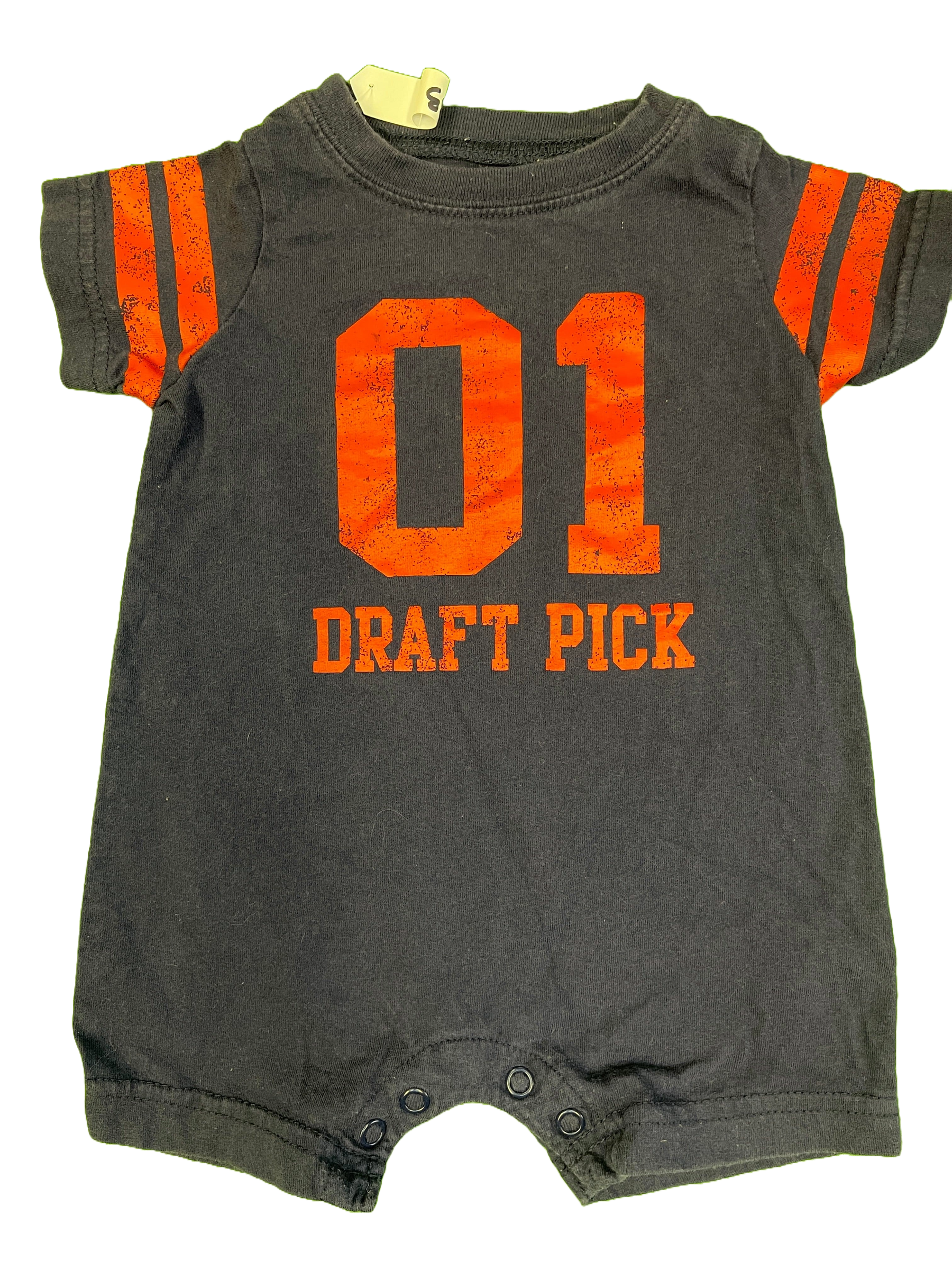 American Football "Draft Pick" Playsuit/Romper Infant Baby 3 Months