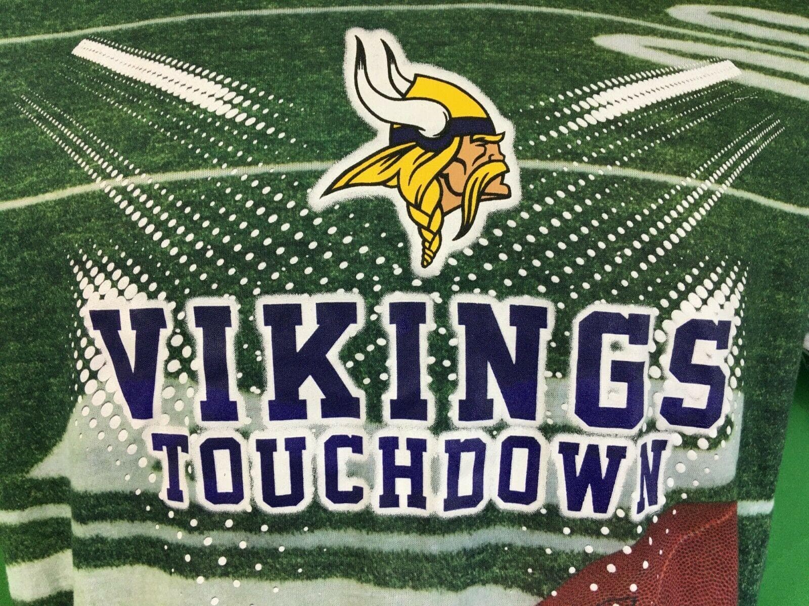NFL Minnesota Vikings Football Field "Touchdown" T-Shirt Youth X-Large 18-20