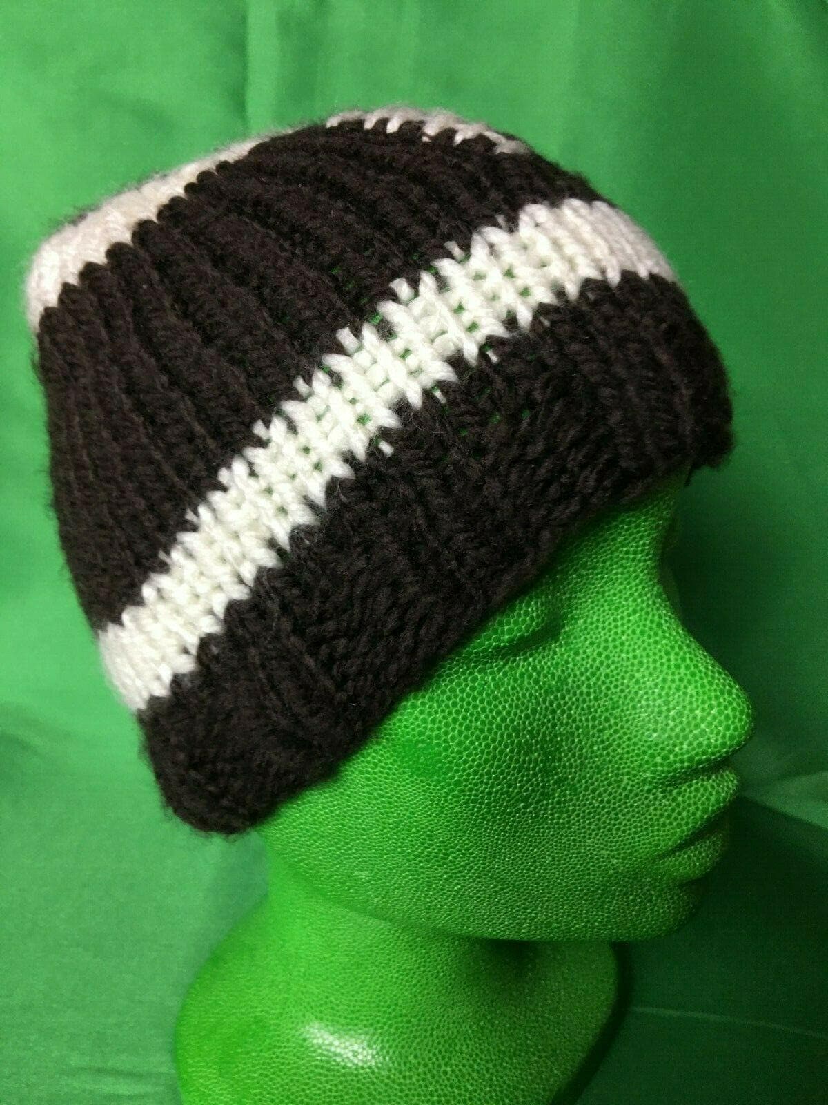American Football Hand-Knitted Woolly Hat Beanie
