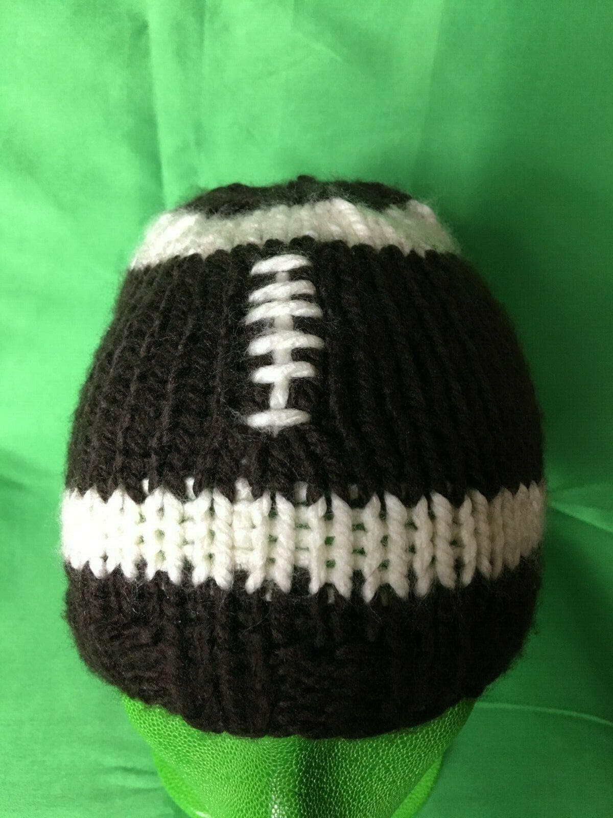 American Football Hand-Knitted Woolly Hat Beanie