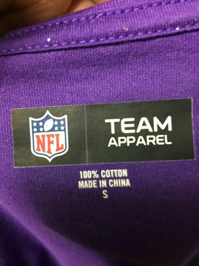 NFL Minnesota Vikings Purple Glittery L/S T-Shirt Women's Small