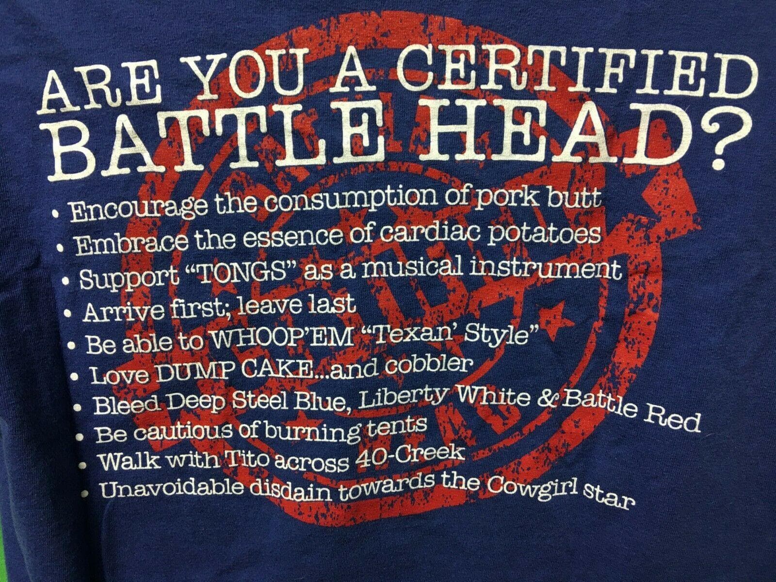NFL Houston Texans "Battle Head" Quirky T-Shirt Men's Large