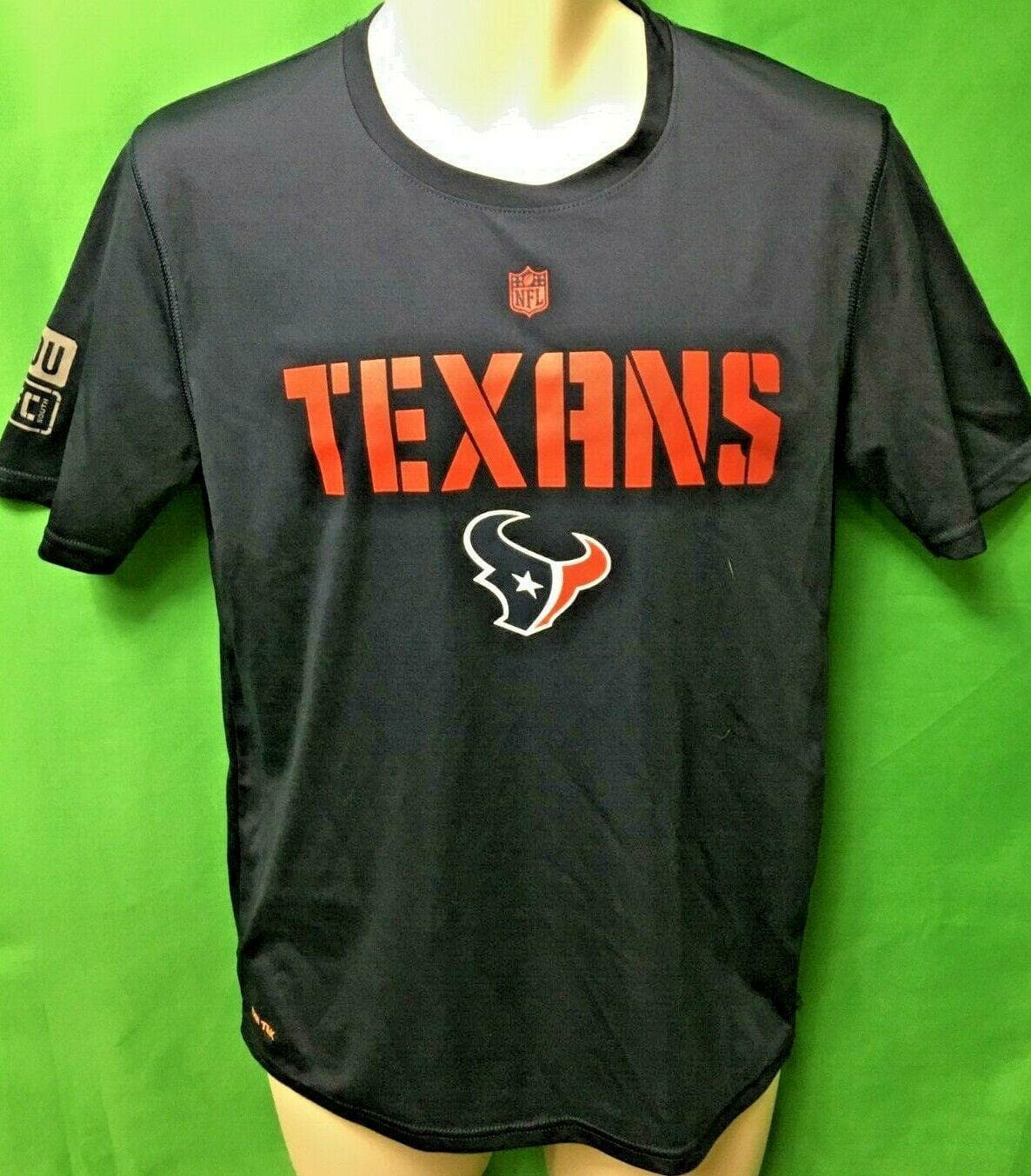 NFL Houston Texans Dri-Tek Blue T-Shirt Youth X-Large 18-20