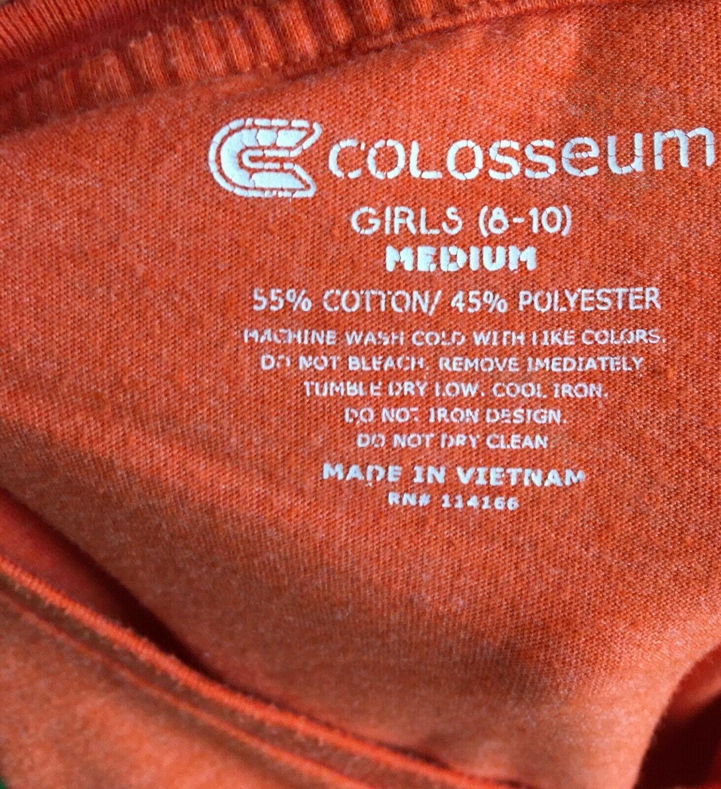 NCAA Clemson Tigers Colosseum Glittery T-Shirt Girls' Medium 8-10