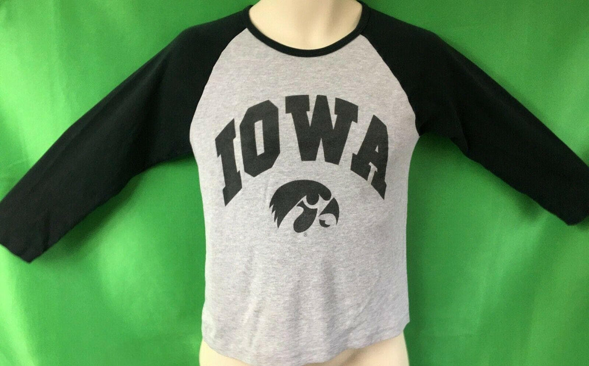 NCAA Iowa Hawkeyes American Apparel Girls' Baseball-Style L/S T-Shirt Youth X-Large