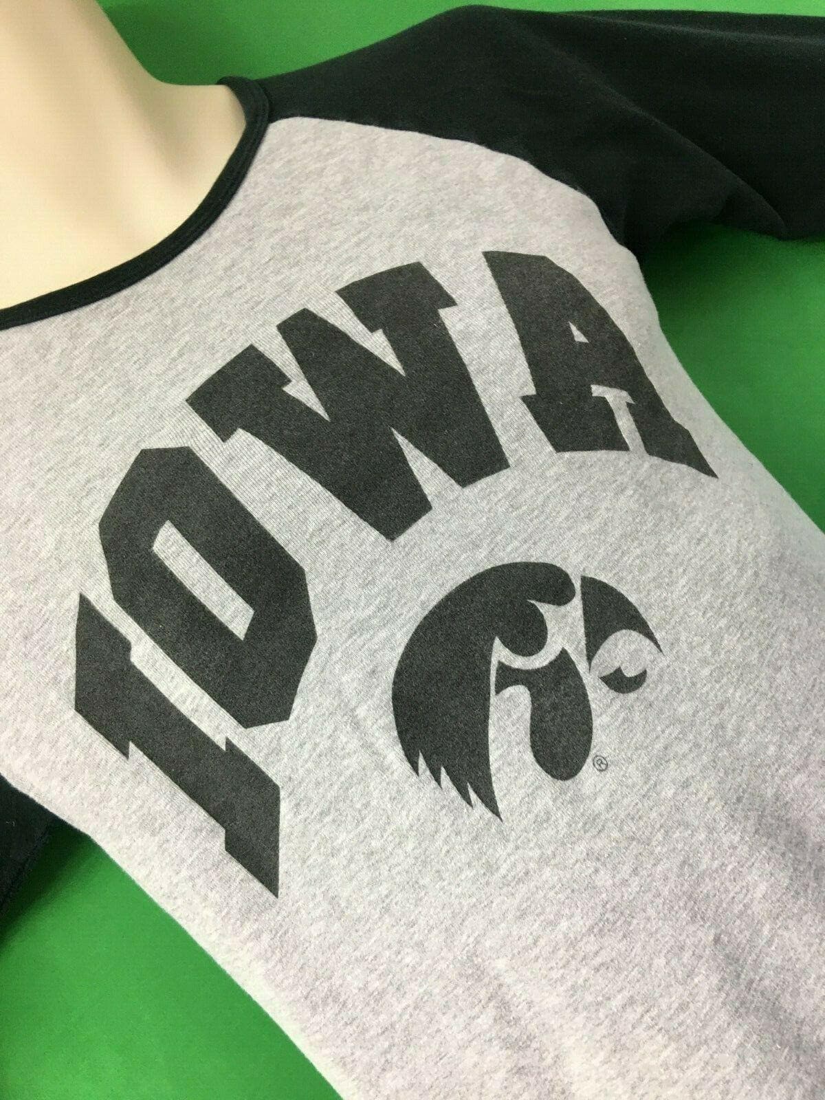 NCAA Iowa Hawkeyes American Apparel Girls' Baseball-Style L/S T-Shirt Youth X-Large