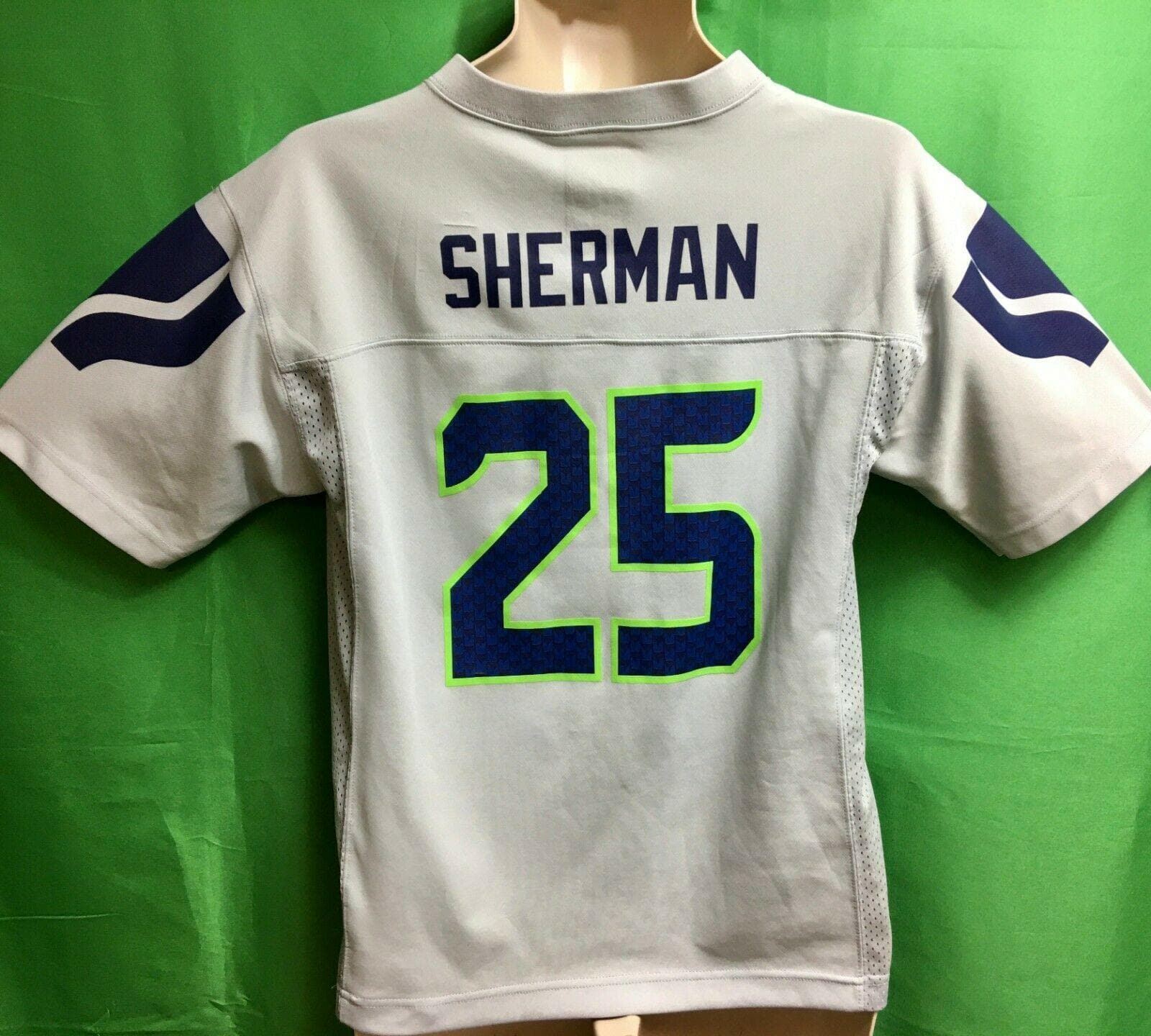 NFL Seattle Seahawks Richard Sherman #25 Grey Jersey Youth Large 14-16