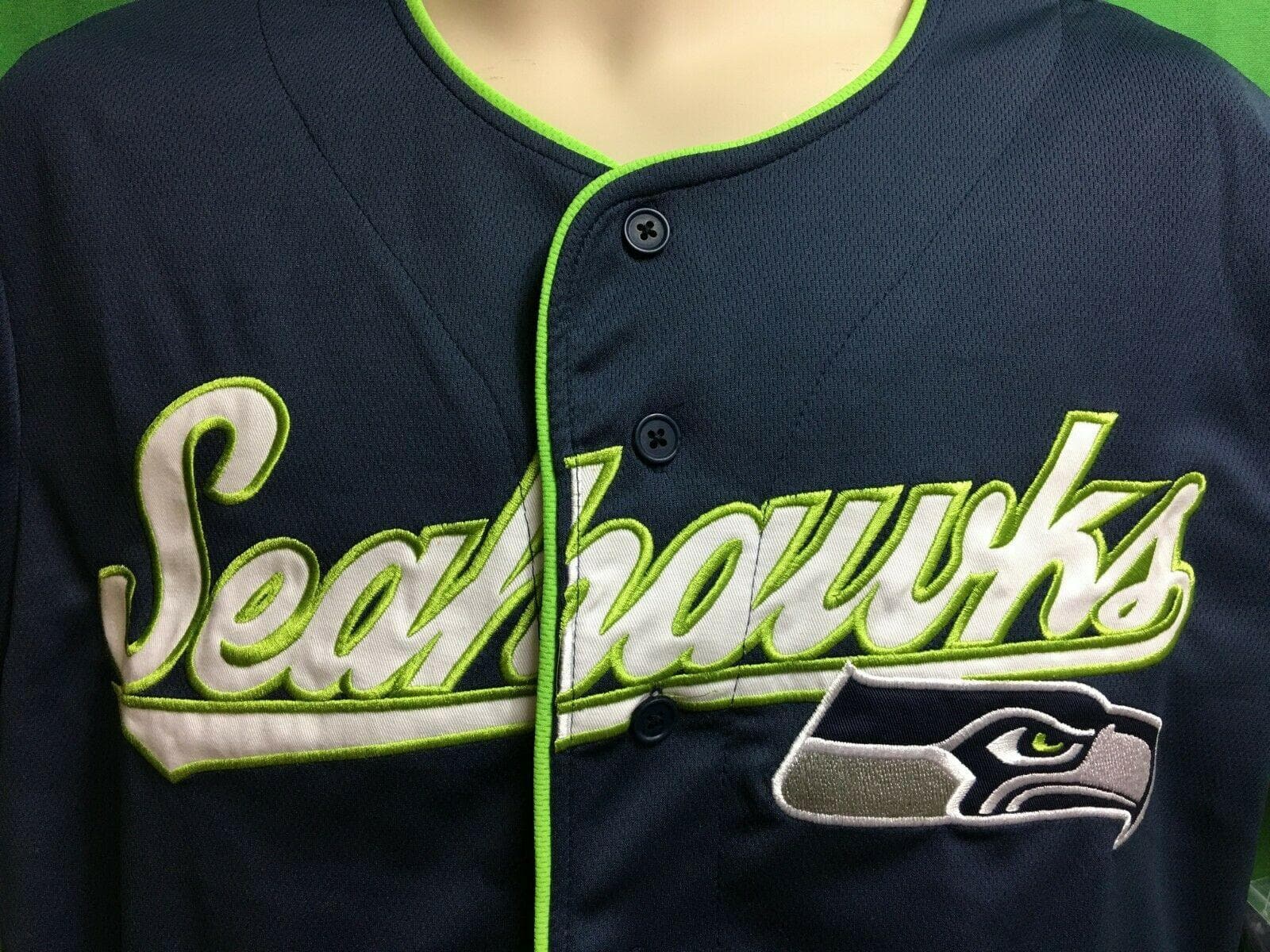 Seattle seahawks clearance baseball jersey