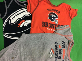 NFL Denver Broncos Set of 3 Bodysuits/Vests 12 Months