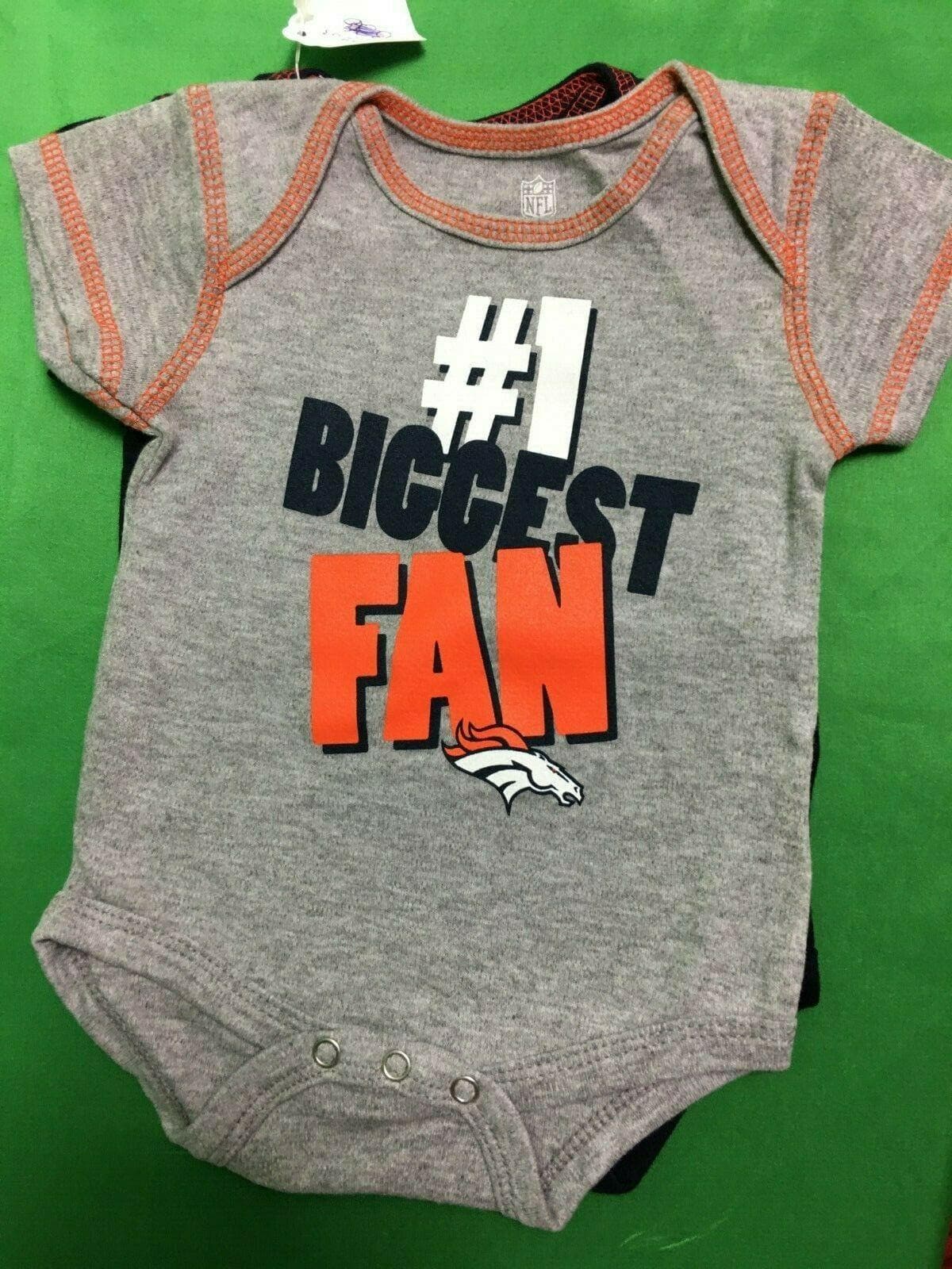 NFL Denver Broncos Set of 3 Bodysuits/Vests 0-3 Months