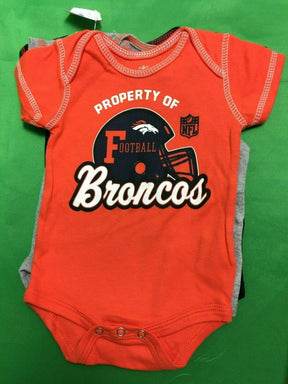 NFL Denver Broncos Set of 3 Bodysuits/Vests 0-3 Months