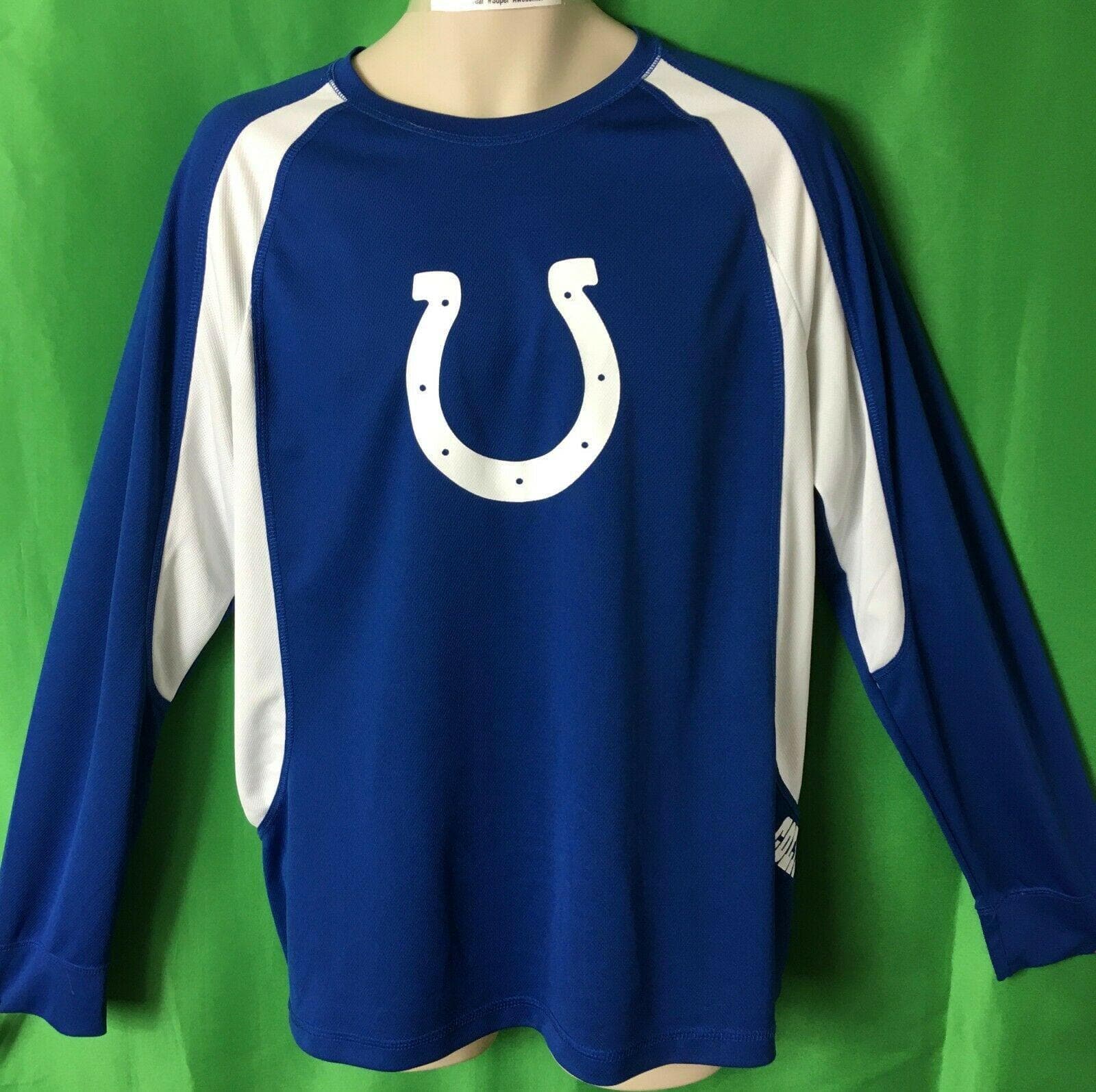 NFL Indianapolis Colts Blue Logo L/S T-Shirt Men's Large