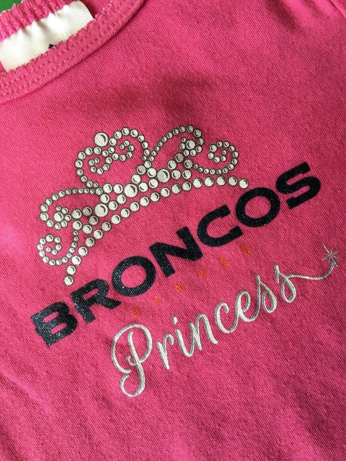 NFL Denver Broncos Pink Sparkly L/S Bodysuit/Vest Girls' 18 Months